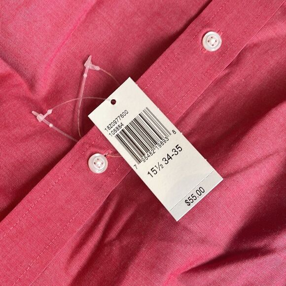 Izod Regular Fit Dress Shirt-RED-15.5-34/35 - Picture 2 of 3